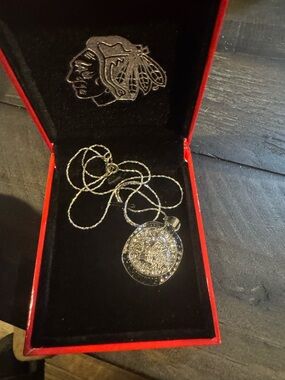 Blackhawks Championship Pendant Necklace